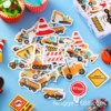 Ins engineering vehicle glutinous rice paper stickers Xiaohongshu hot-selling cake stickers cake excavator small stickers edible