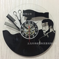 跨境直供树脂仿真唱片切割工艺挂钟壁挂工艺品速卖通沃尔玛eBay代