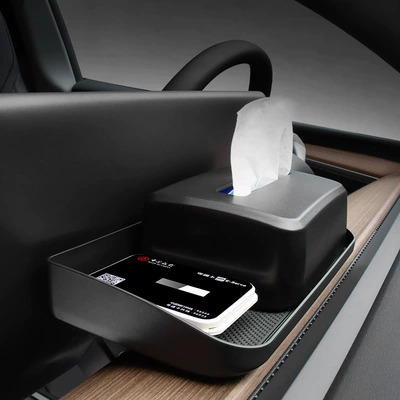 tissue box functional accessories — Car tissue box/set - updated-version-of-model3y-yl-screen-rear-storage-box-screen-box-tissue-box-set