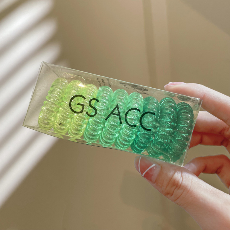 Línea telefónica transparente banda de pelo sin costuras cuerda de pelo de verano femenino banda de goma de verano corbata femenina cabeza 2022 nuevo tocado cuerda de pelo