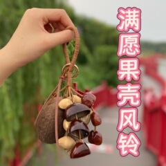 天然果壳手摇铃diy材料包满愿果壳材料包包挂手工手作材料包礼物