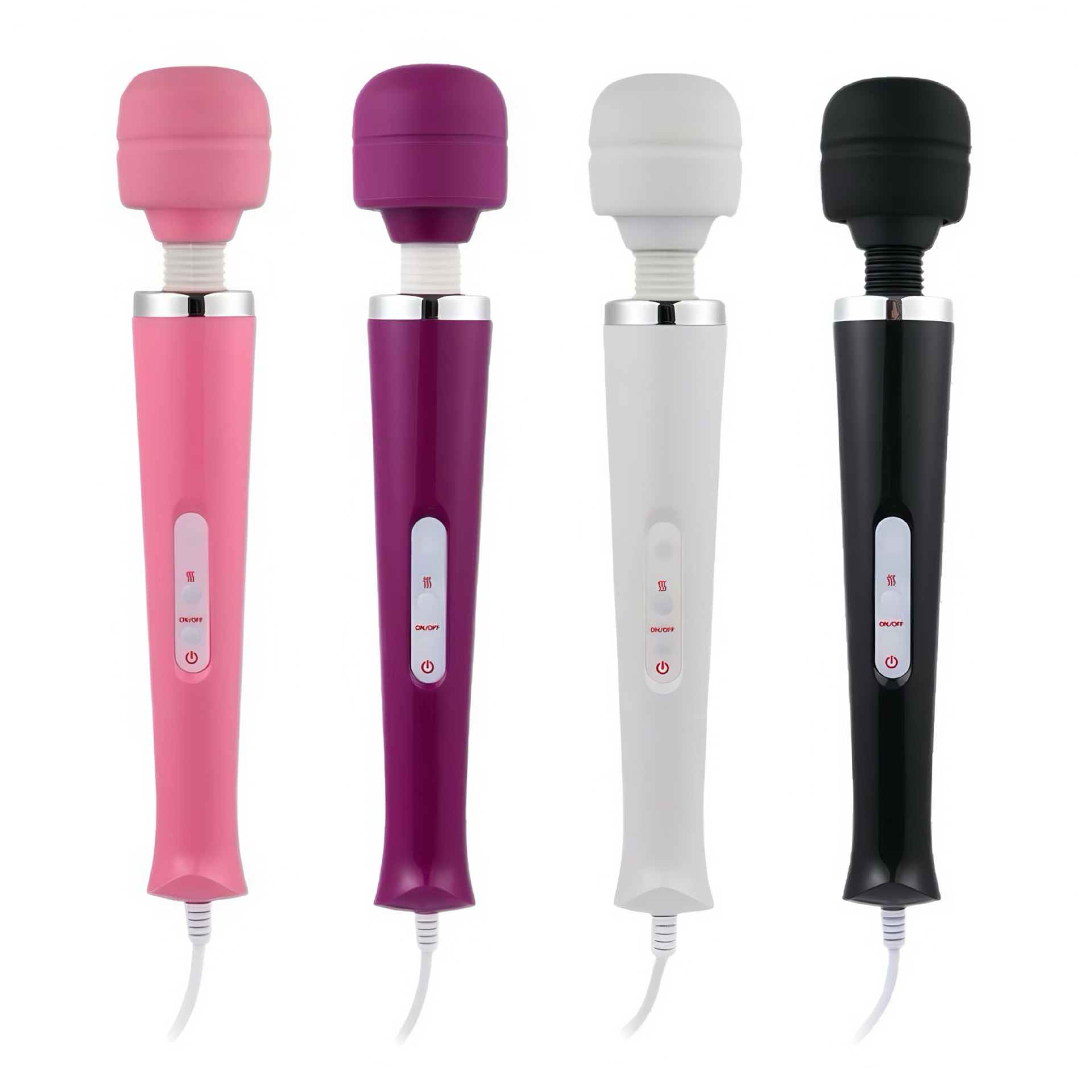Large Plug-In AV Wand Vibrator for Women, Silicone Clitoral Massager, Orange — detail image 5