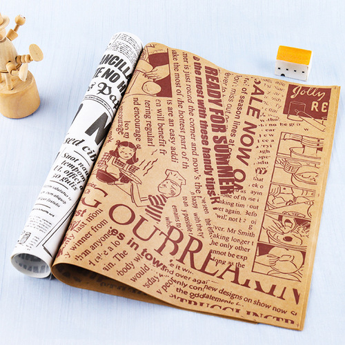 Sandwich wrapping paper packaging bag tray paper pad plate paper oil-absorbing paper baking oil-proof pad paper dinner plate pad paper