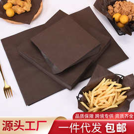 咖啡色7级美式包装盒防油纸食品级蛋糕油纸一次性餐垫纸吸油纸