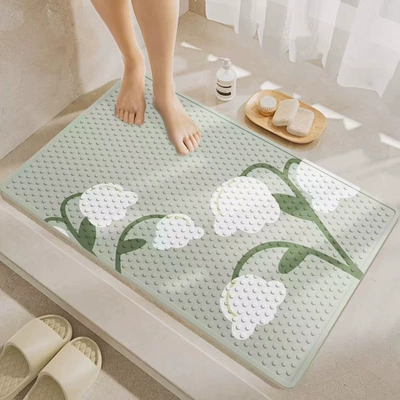 Avtomobil döşəmə paspasları – Toilet Bathroom Floor Mat - budding-no-40-3565cmanti-slip-and-safe-bathing
