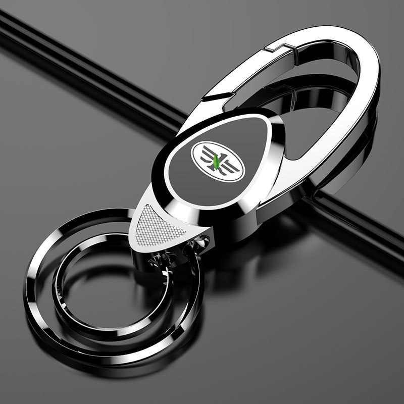 Colgante de llavero de coche para hombre, colgante de anillo de hebilla colgante de cintura de metal creativo, llavero de negocios simple de alta gama