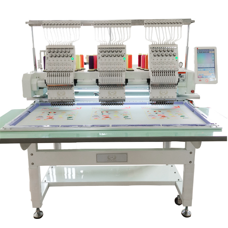 Mayorista en stock Shangxian máquina de bordado automática computadora 3 cabeza máquina de bordado doméstica comercial fábrica directa