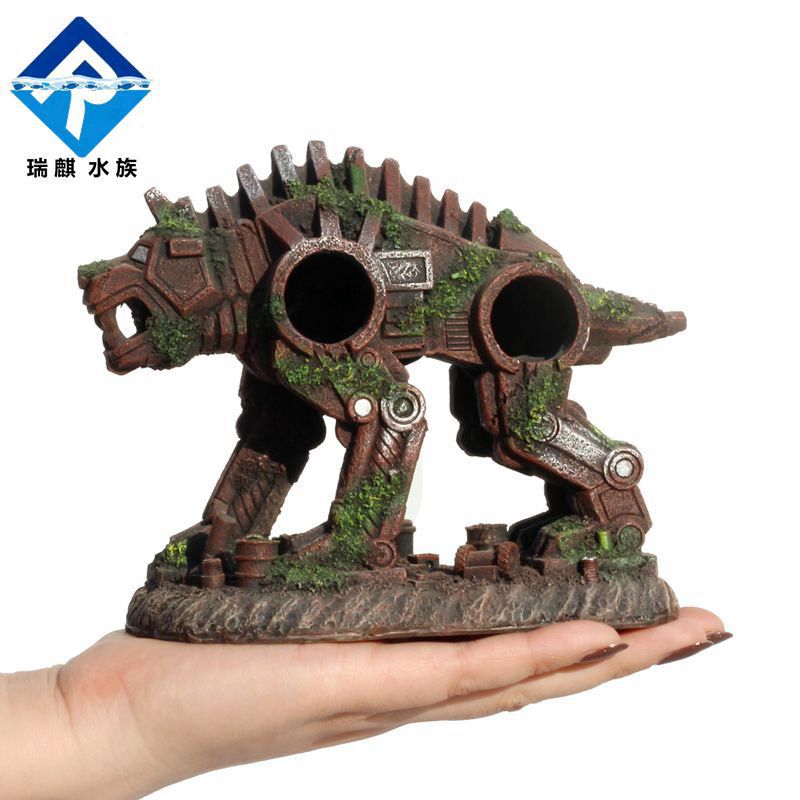 瑞麒水族创意造景汽车人机器狗变形金刚主题鱼缸装饰摆件跨境货源
