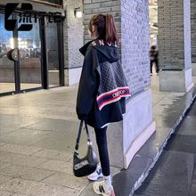 风衣女小个子外套女春秋装时尚休闲宽松加棉加厚中长款风衣潮