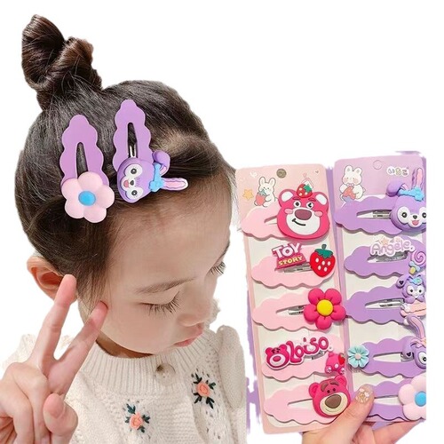 Children's hair clip bb clip little girl hair clip for big, medium and small children, bangs flyaway clip, Kuromi hair clip, versatile baby hair clip