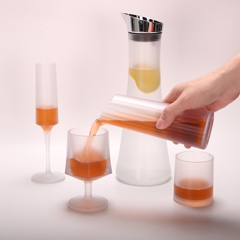 Tazas acrílicas esmeriladas, tazas de whisky, tazas de champán, tazas de vino extranjero KTV, dispensadores de vino comerciales, juegos de tazas de vino