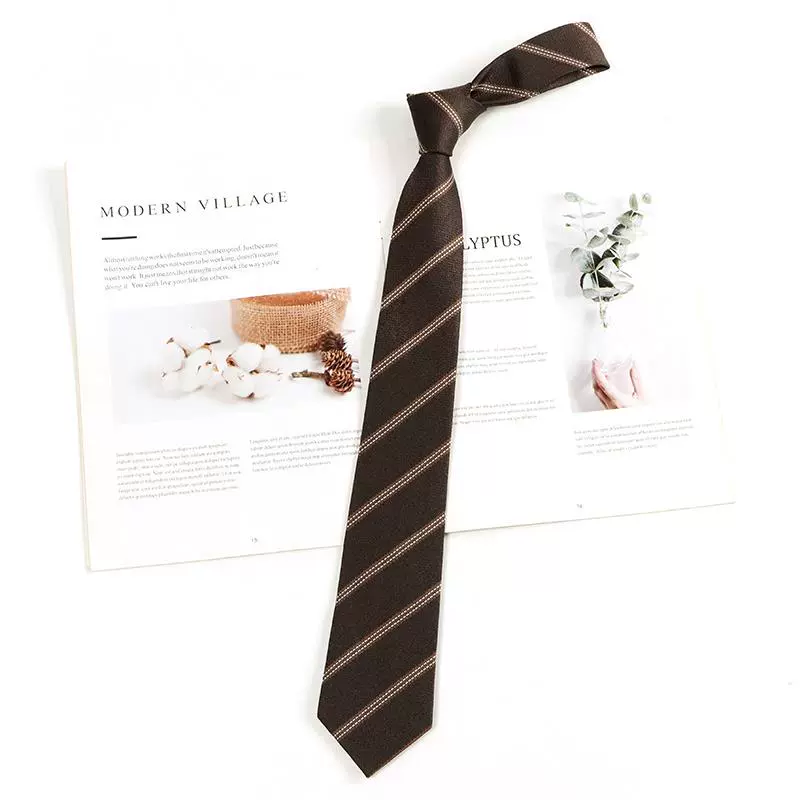Brown retro Japanese coffee bow tie