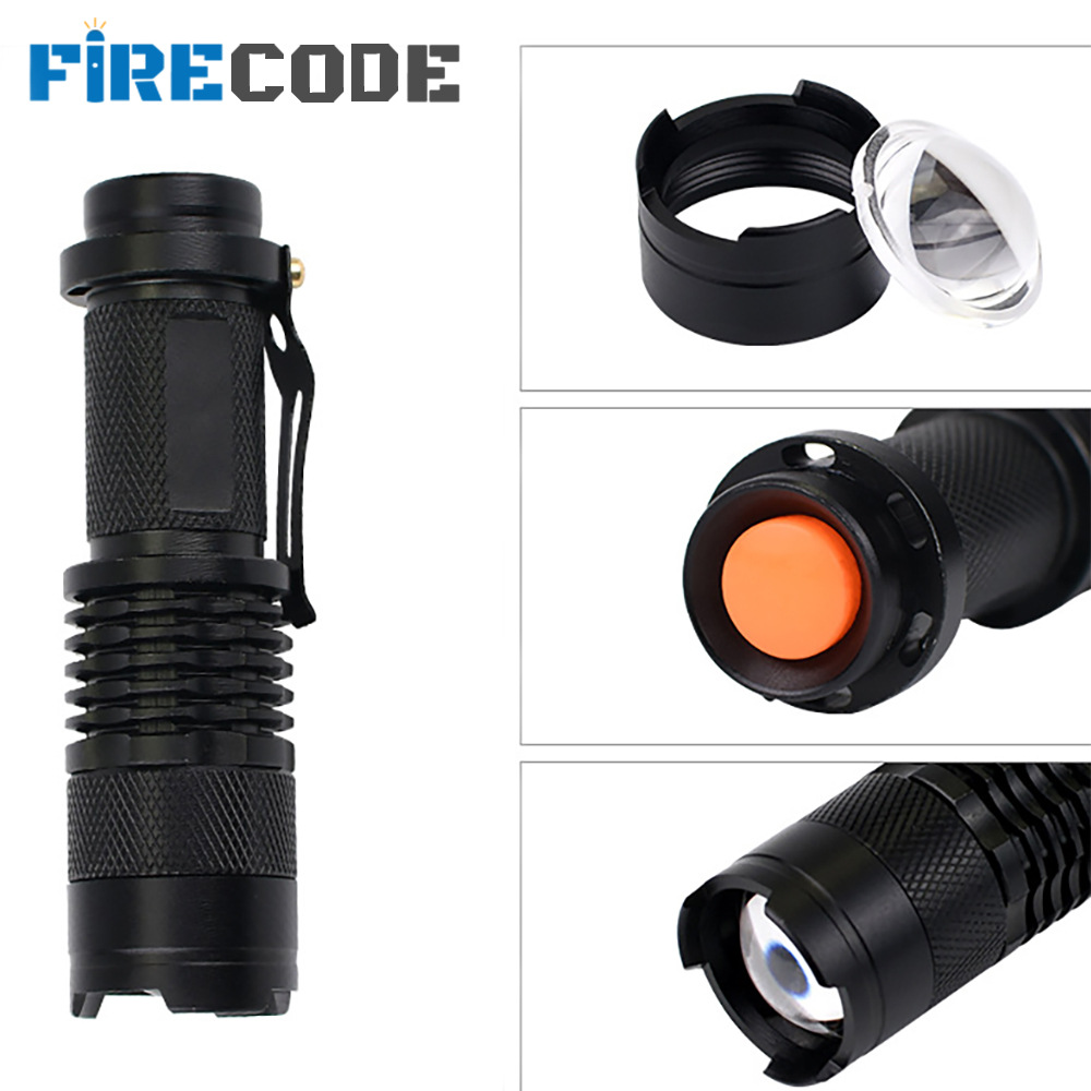 Sk68 luz fuerte pequeña linterna hogar durable portátil titular de la pluma T6 Super brillante tiro largo al aire libre emergencia pequeña linterna