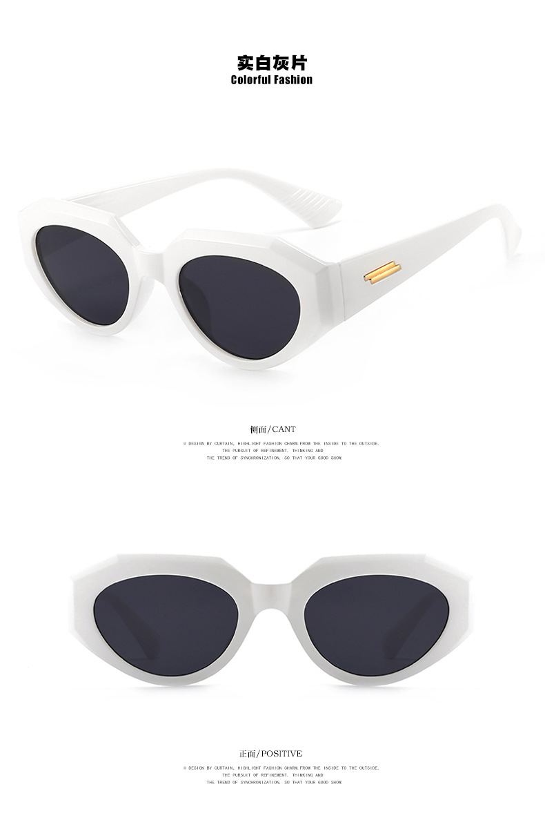 46g Weight UV400 Protection Lens Material Outdoor, Travel, Party, Fishing Occasion Women'S, Men'S, Unisex Gender Hip-Hop, Retro, Fashion, Simple Style Style Orange, Grey&Pink, White, Red, Green, Blue, Transparent, Black Color Hip-Hop Retro Fashion UV400 Protection Women's Sunglasses 8