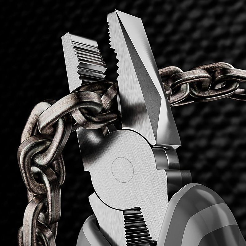 家用老虎钢丝钳电工专用多功能手套装工具大全斜口尖嘴钳