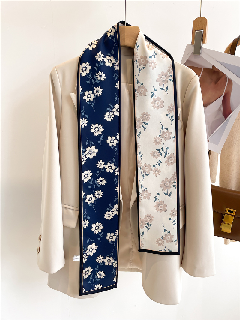 Sciarpa alla moda, cintura, sciarpa, nastro, decorazione per borsa legata, piccola fascia per capelli lunga, sciarpa di seta, donna bifacciale_voghion.com