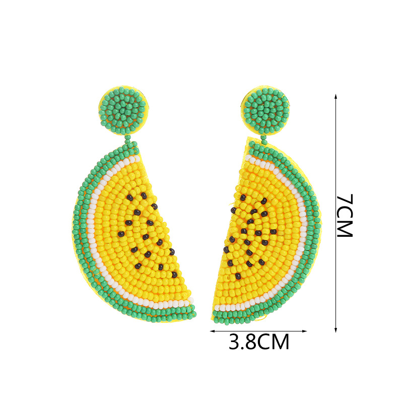 1 Pair Fashion Leaf Seed Bead Handmade Women's Drop Earrings display picture 8