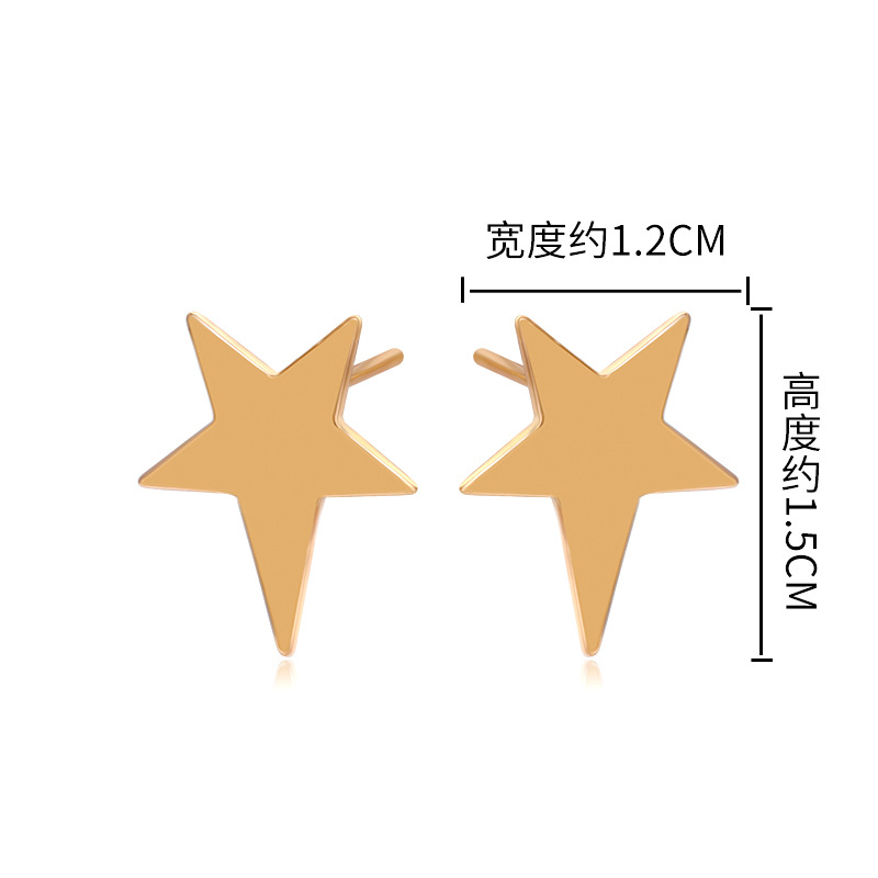 Pendientes de aleación simples y únicos de Xuping Jewelry para mujer, pendientes de estrella elegantes y de alta gama, joyería al por mayor.