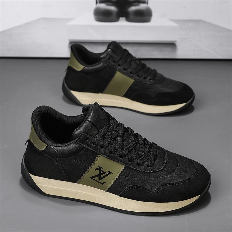 Chaussures de sport décontractées Forrest Gump 2026 pour hommes, semelles épaisses antidérapantes, noires, tendance et polyvalentes._voghion.com