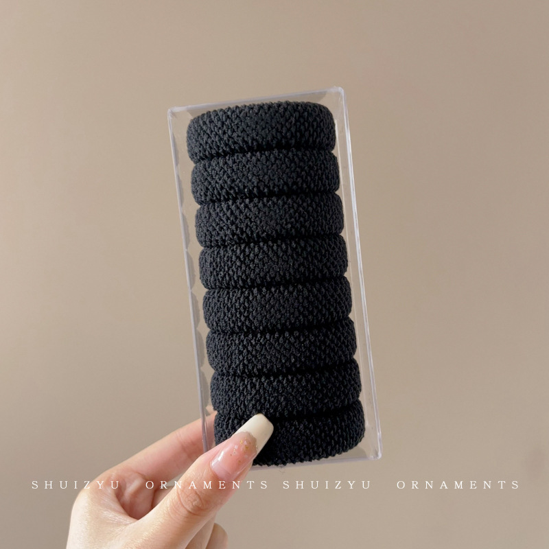 Ligas para el cabello de alta elasticidad de tela resistentes para mujer