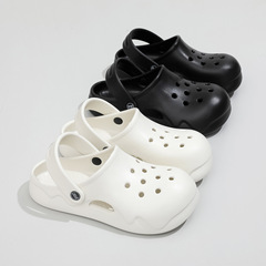 2024新款厚底洞洞鞋男防滑防臭沙灘拖鞋外穿增高涼鞋女花園鞋批發