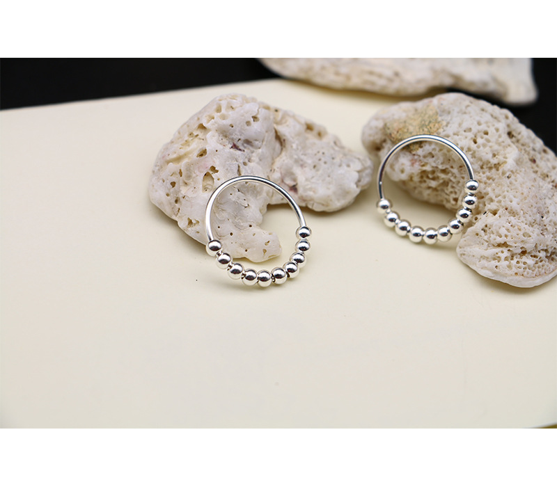 Casual, Daily Occasion 1 Piece 925 Sterling Silver Geometric Solid Color Lines Anxiety Ring Rings