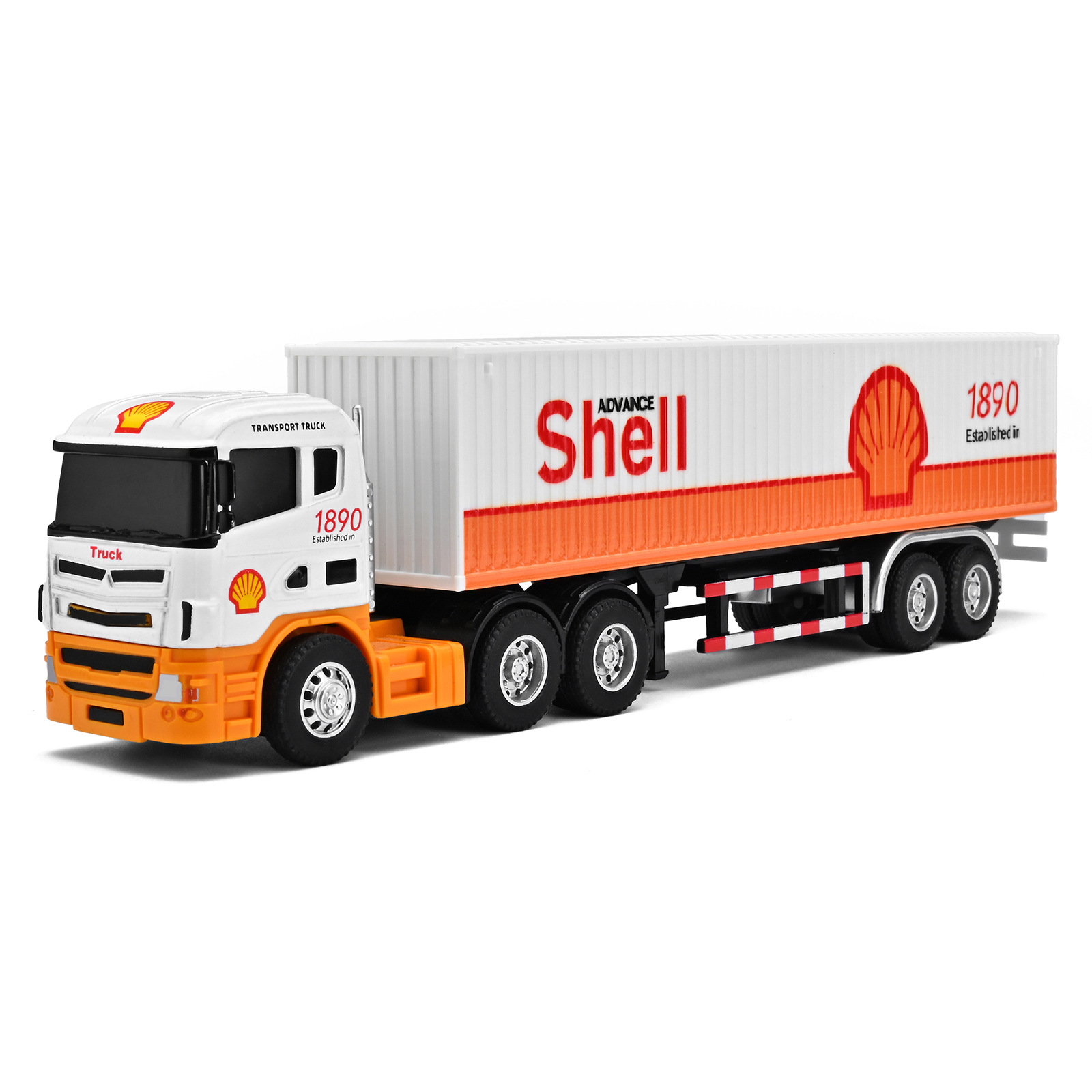 (Wow Customization) Simulation Scandinavian Container Truck American Refrigerated Truck Alloy Car Model Amusement Park Stall Wholesale