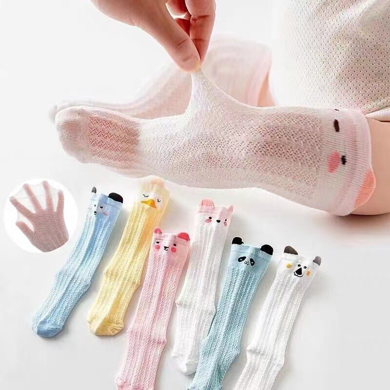Baby Socks Summer Thin Long Tube Anti-mosquito Socks Cute Baby Newborn Children's Socks Infant Over-the-knee Mesh Socks
