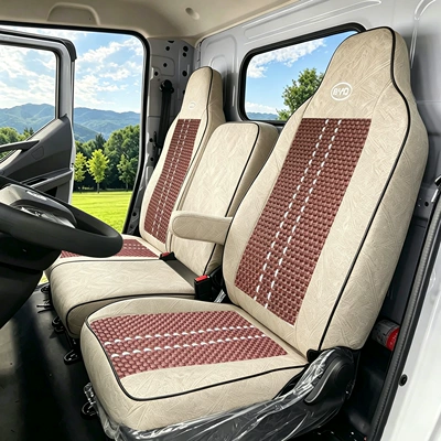 Heavy-Duty Version BYD T5 Full-Coverage Modelə uyğun (Original) oturacaq örtükləri - tech-fabric-ice-silk-beige-color-the-driver-and-two-passengers-sit-in-one-set