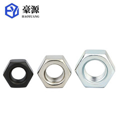 Blue and white zinc hexagonal nut nickel-plated screw cap black nut all kinds of bolts screw cap M2M4M6M8 factory wholesale