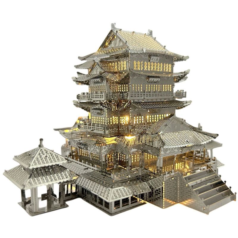 滕王阁不锈钢3D金属拼图DlY立体拼图模型玩体玩具厂家跨境严选|undefined