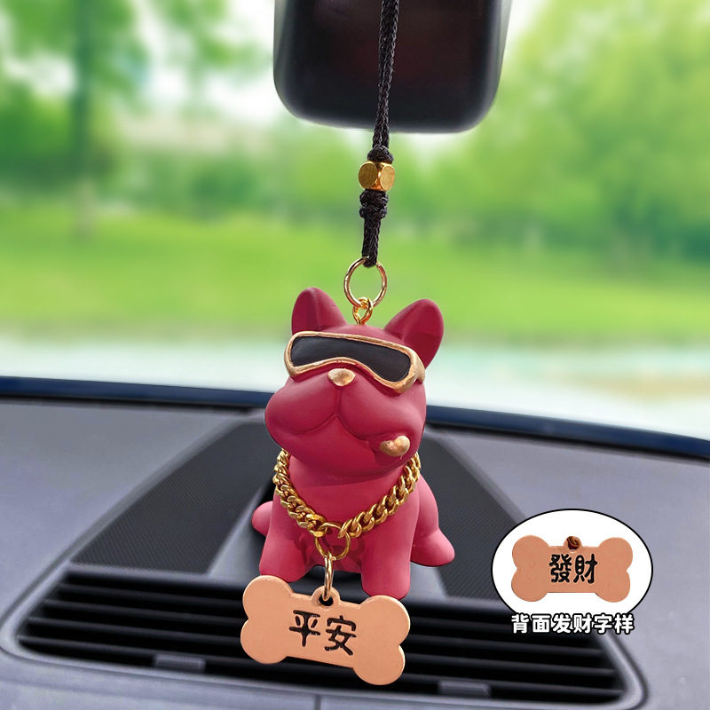 Оригинальная вешалка для автомобиля Chao Cool Bulldog - красная