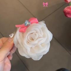 法式玫瑰雙面抓夾氣質半扎發鯊魚夾盤發髮夾女後腦勺發卡夾子頭飾