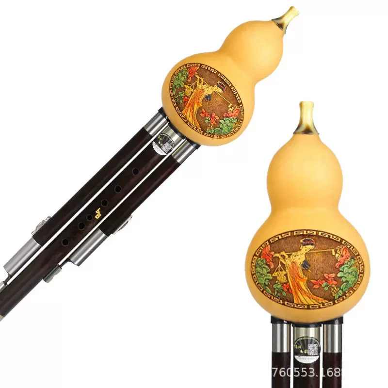 天然乌木款 云南c调降b调葫芦丝 小学生儿童老人初学专业演奏乐器