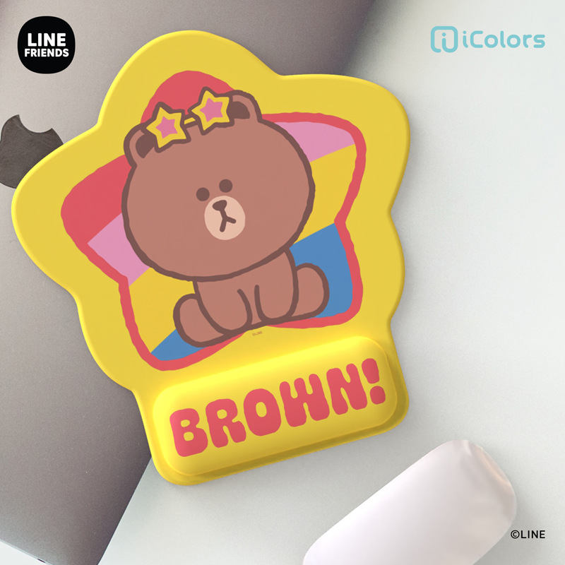 LINE FRIENDS Rainbow Series Wrist Mouse Pad Computer Office Desk Cartoon Anti-Slip Gaming Comfort Pad