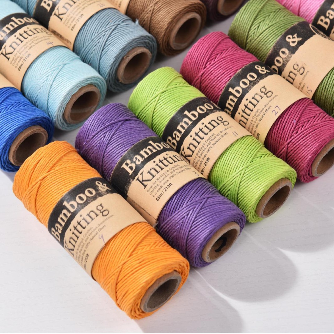 欧美流行 1毫米竹子蜡线BAMBOO CORD天然手链编线材手工手作diy线
