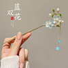 Retro Chinese hairpin with tassels, advanced Hanfu, wooden hair accessory, high-quality style, Chinese style