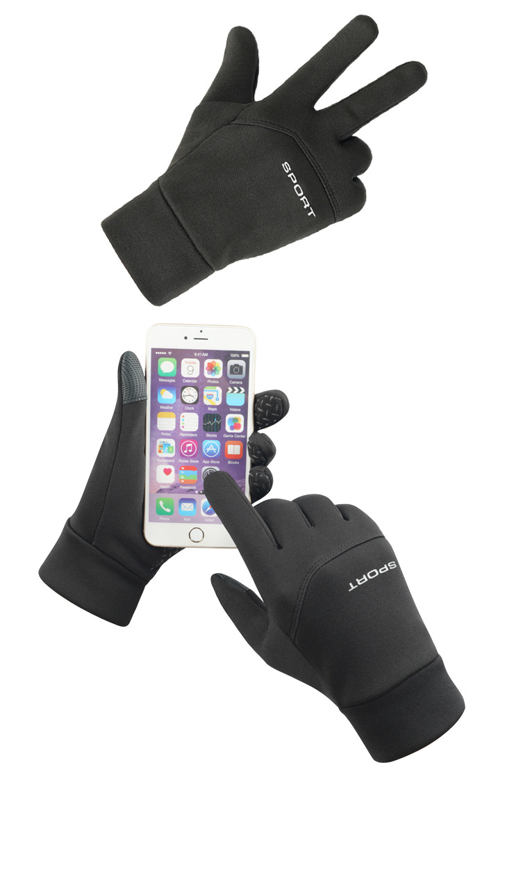 Men's Gloves Autumn And Winter Warm Gloves Outdoor Sports Cycling Windproof Waterproof Non Slip Plus Velvet Touch Screen Cycling Gloves_viptrois.com