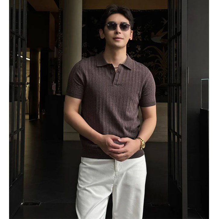 Camisas de polo de manga corta con solapa, camisetas de punto de hombre con solapa, camisetas comerciales de hielo, comercio exterior transfronterizo al por mayor