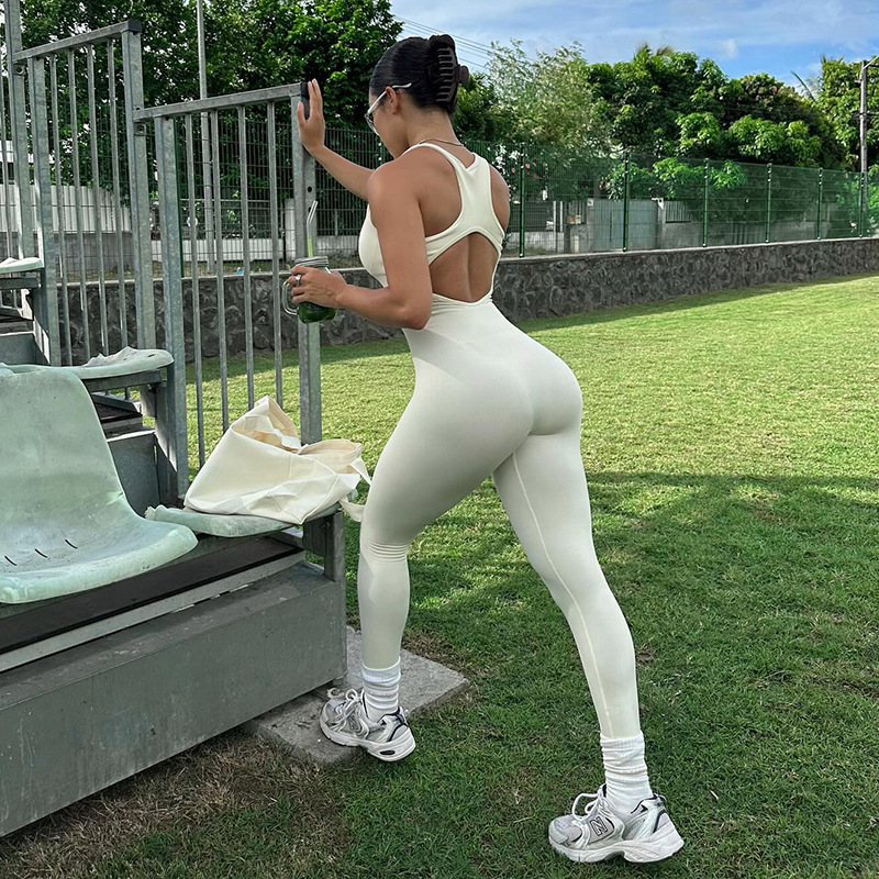 Mujeres Aptitud Física Gimnasio Yoga Estilo Simple Deportes Color Sólido Longitud Total Enterizos display picture 5