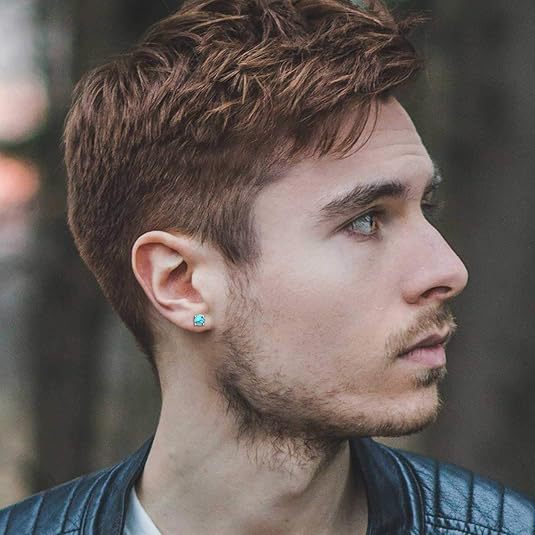 925 plata esterlina cuatro garras incrustadas pernos turquesa otoño y invierno nuevo estilo simple de agujeros de orejas de orejas de hueso de orejas para mujeres