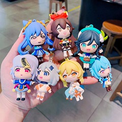 創意原神シリーズのぬいぐるみのキーホルダーのペンダントDIYソフトゴムのアクセサリーのゲームの周辺のブラインドの箱の贈り物の卸売り