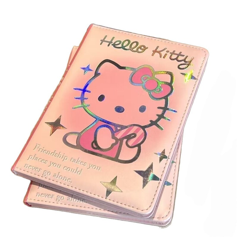 HelloKitty笔记本高颜值可爱凯蒂猫日记本学生本子记事本彩页皮质|undefined
