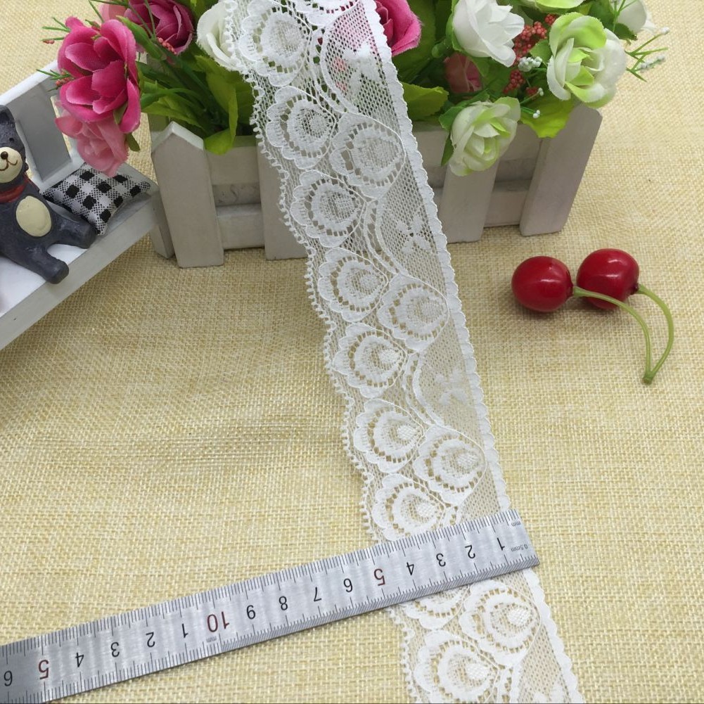 现货供应弹力蕾丝花边312#4.8cm服饰辅料diy花边辅料批发