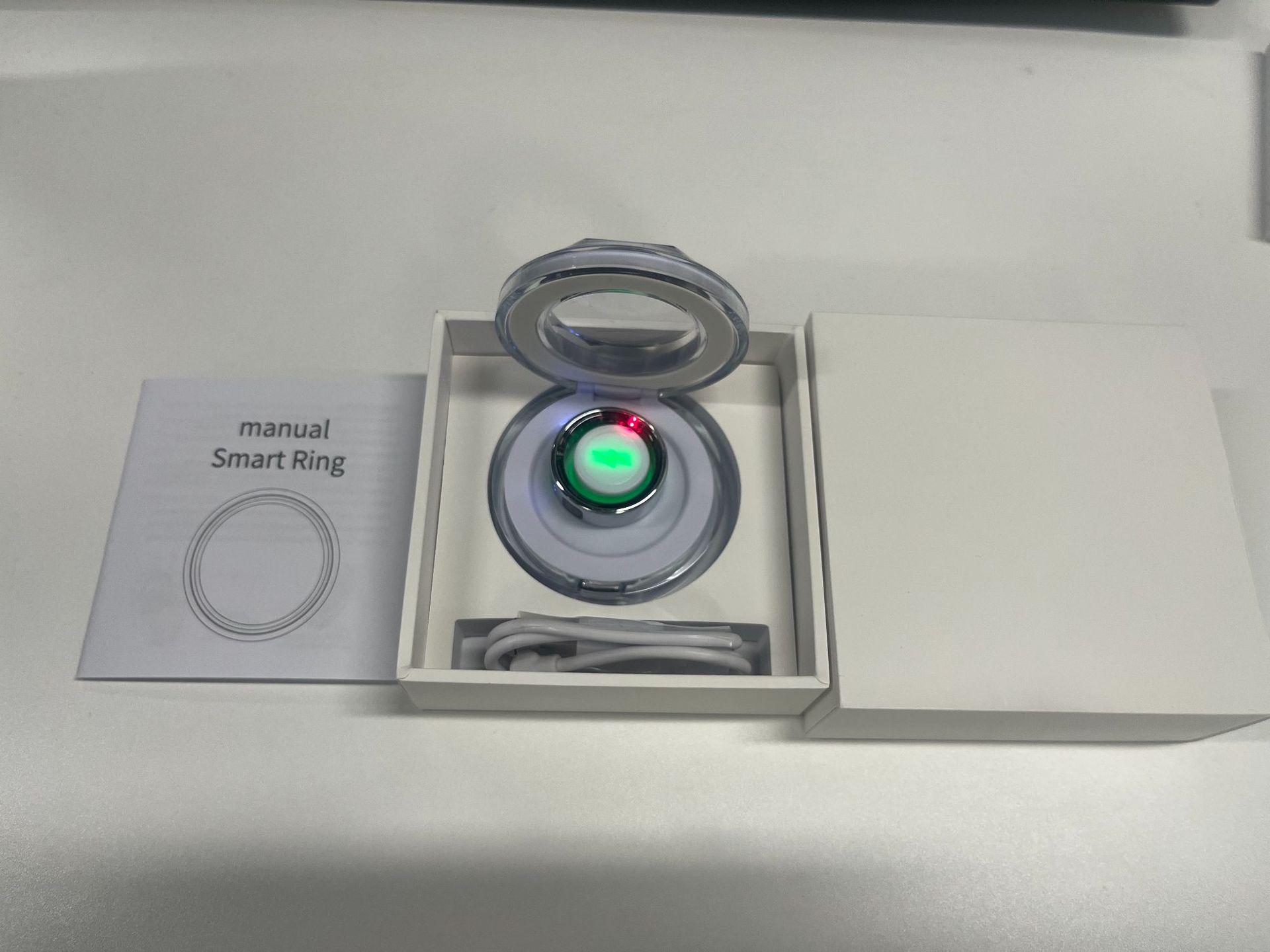 Transfronterizo SR08 anillo frecuencia cardíaca oxígeno ejercicio sueño monitoreo de salud cepillo de vibración pulso táctil inteligente portátil