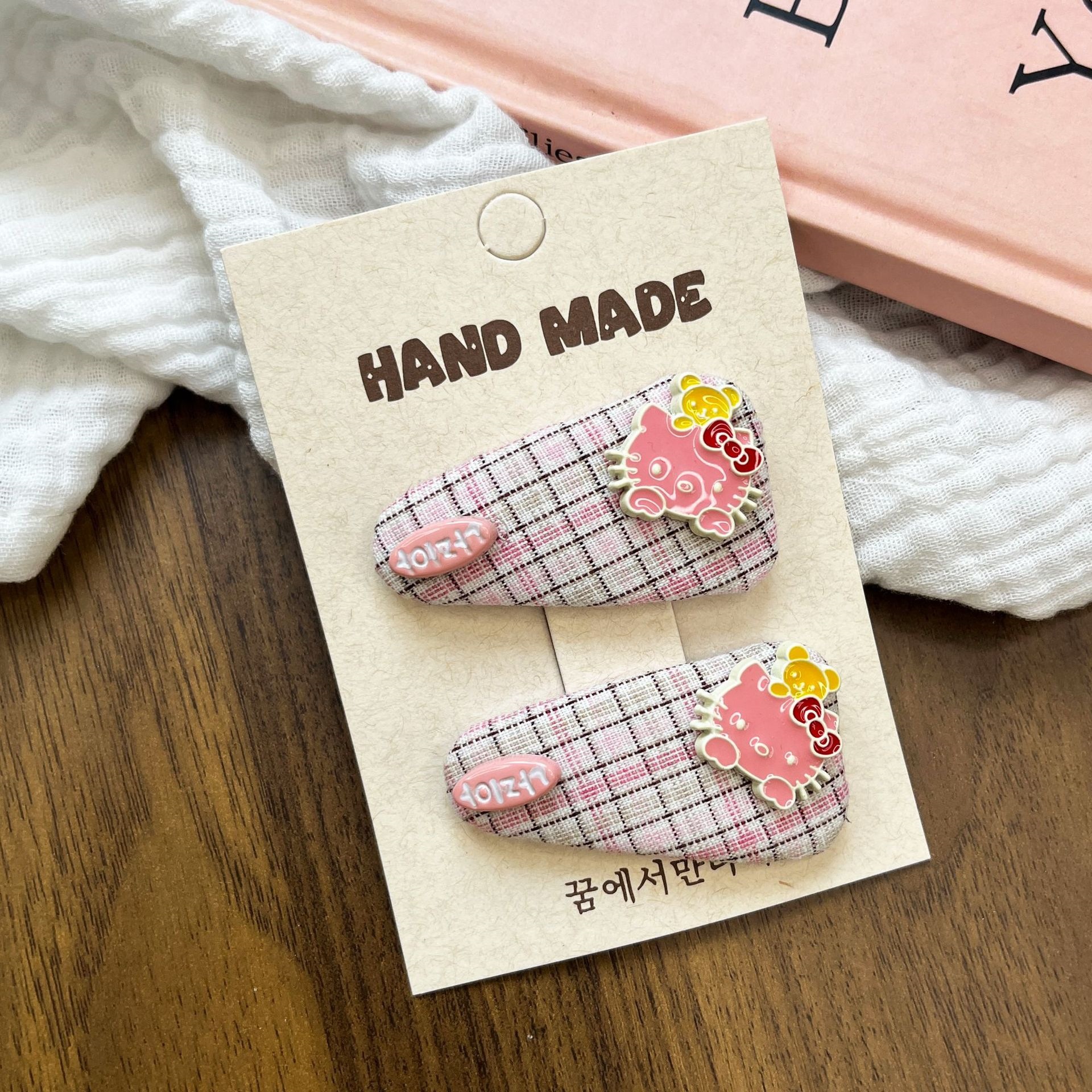 Coreano dulce versátil pequeño niño punto ondulado BB clips para niños color caramelo elíptico clips para el cabello lateral joyería para el cabello