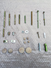 楼梯实木扶手铝艺立柱围护栏杆铁艺五金配件螺丝