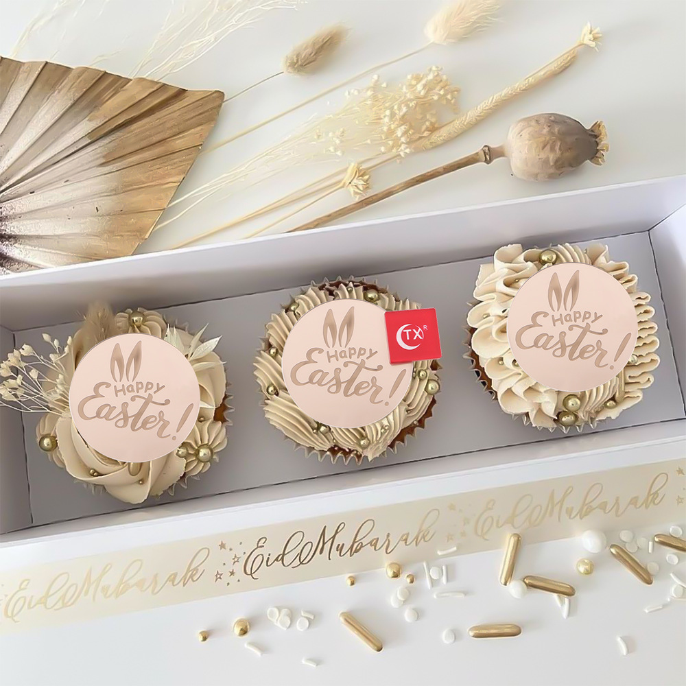 复活节兔子彩蛋装饰diy纸杯蛋糕插牌复活节蛋摆件复活节派对装扮