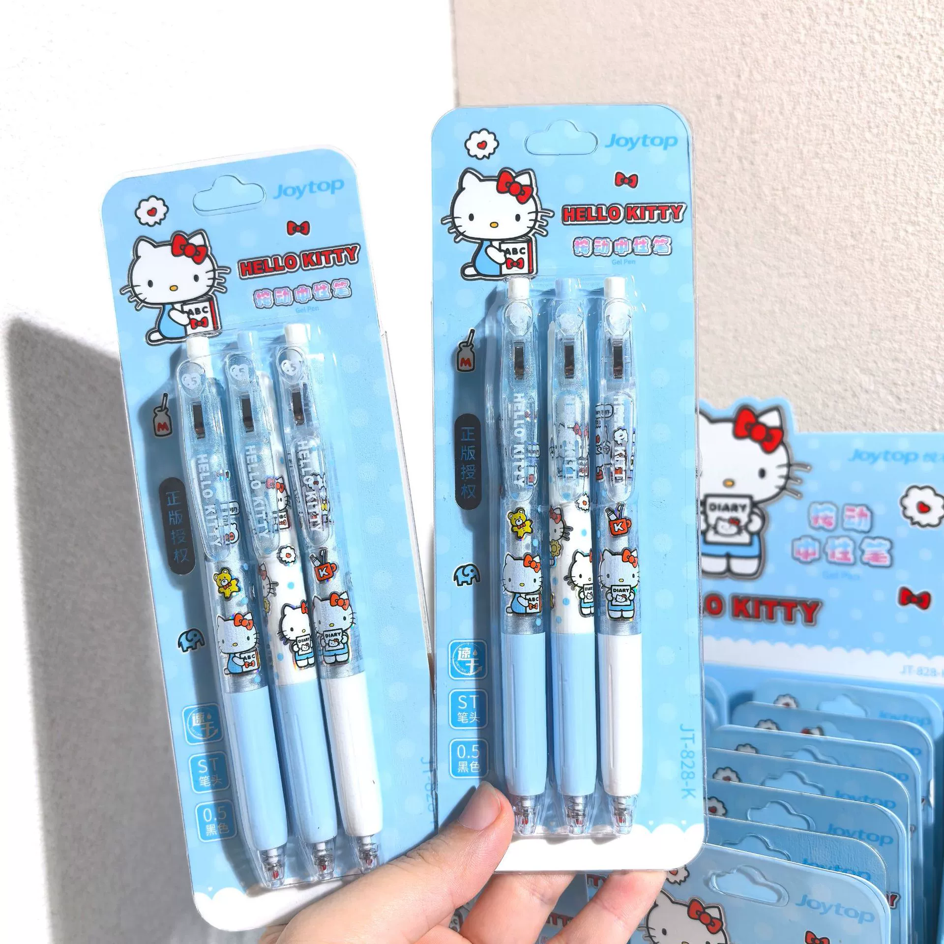 Hello kitty, мультяшный набор высокого качества из натуральной кожи, шариковая ручка для студентов