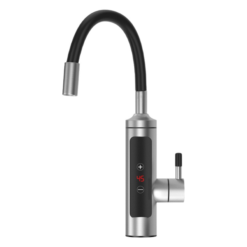 Stainless steel electric heating faucet household instant heating intelligent frequency conversion constant temperature three seconds speed heating kitchen and bathroom dual-use foreign trade